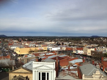 View of Ballarat 
from the apartment